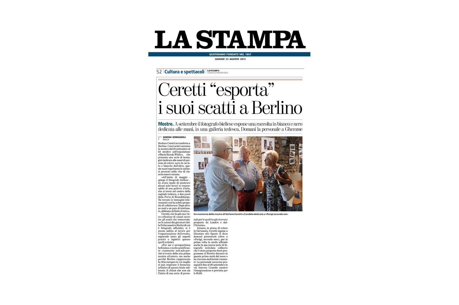 [benvenuti] / LA STAMPA, 23ago2012